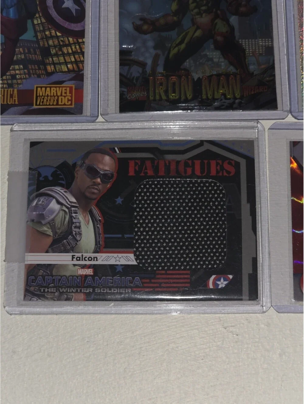 Various Marvel AVENGERS Trading Card Inserts - Captain America Hulk Falcon Patch